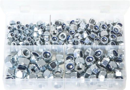 Nylon Lock Nuts- Metric (Popular Sizes) 300 Pieces AB15N
