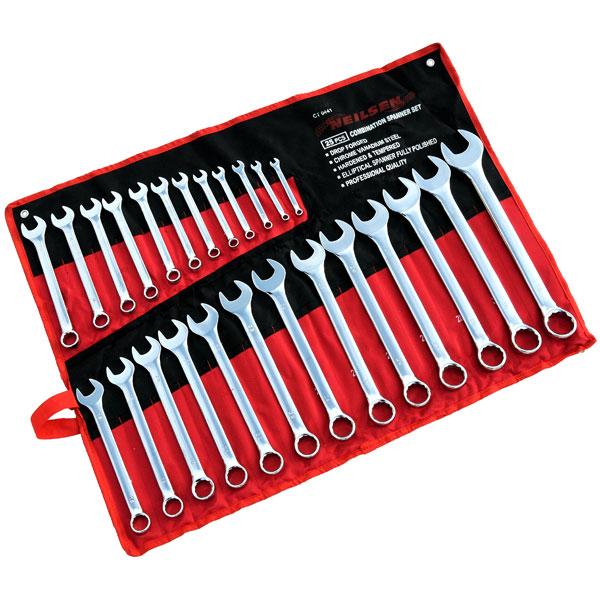 Spanner Set - 25 Piece 6 - 32mm Full Polish Finish -CT0441