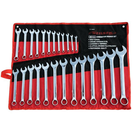 Spanner Set - 25 Piece 6 - 32mm Full Polish Finish -CT0441