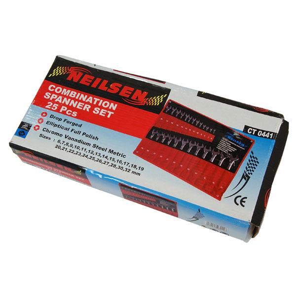 Spanner Set - 25 Piece 6 - 32mm Full Polish Finish -CT0441